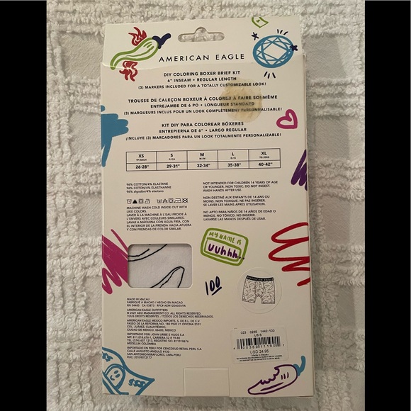 American Eagle Boxers for Custom Styling with Markers - Picture 2 of 3